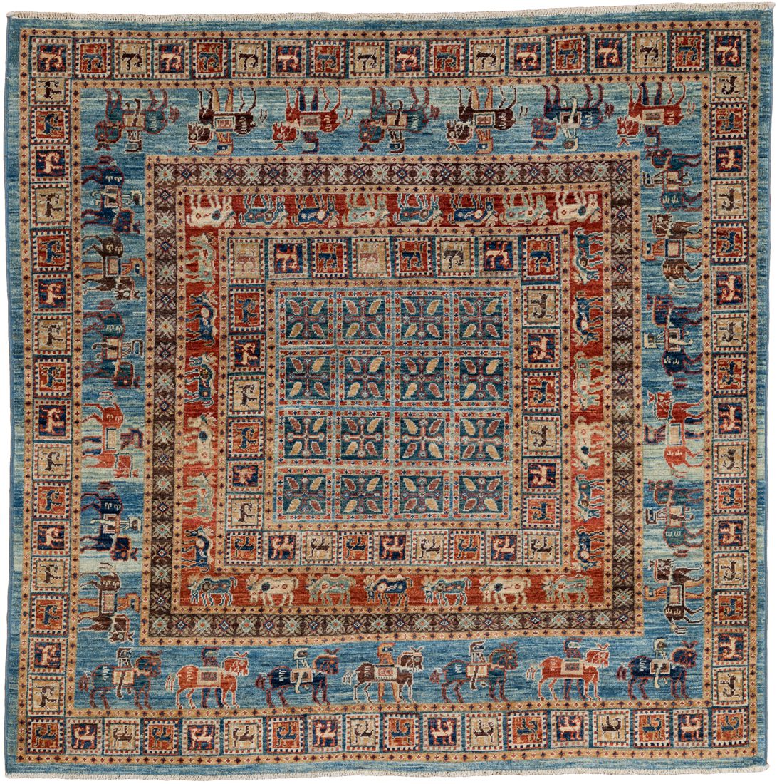 Afghan Pazyryk Handwoven Tribal Rug