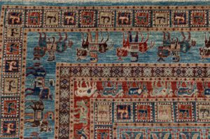 52205_BTR031A-Pazyryk_Fine_Handwoven_Tribal_Rug-5'0''x4'11''-Afghanistan-4