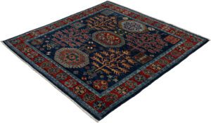 Afghan Shrub Kazak Handwoven Tribal Rug