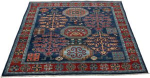 Afghan Shrub Kazak Handwoven Tribal Rug