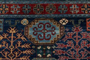 52206_BTR031A-Shrub_Kazak_Fine_Handwoven_Tribal_Rug-4'3''x4'4''-Afghanistan-4