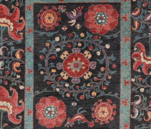 53132_NVA021B-Luxe_Textile_Suzani_Very_Fine_Handwoven_Rug-9'2''x10'10''-Afghanistan-1-Center