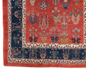 34110-Persian_Khamsehbaf_Mughal_Garden_Ultimate_Village_Rug-6'0''x9'0''-Iran-1-Border