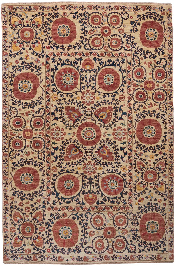 Afghan Suzani Handwoven Textile Rug