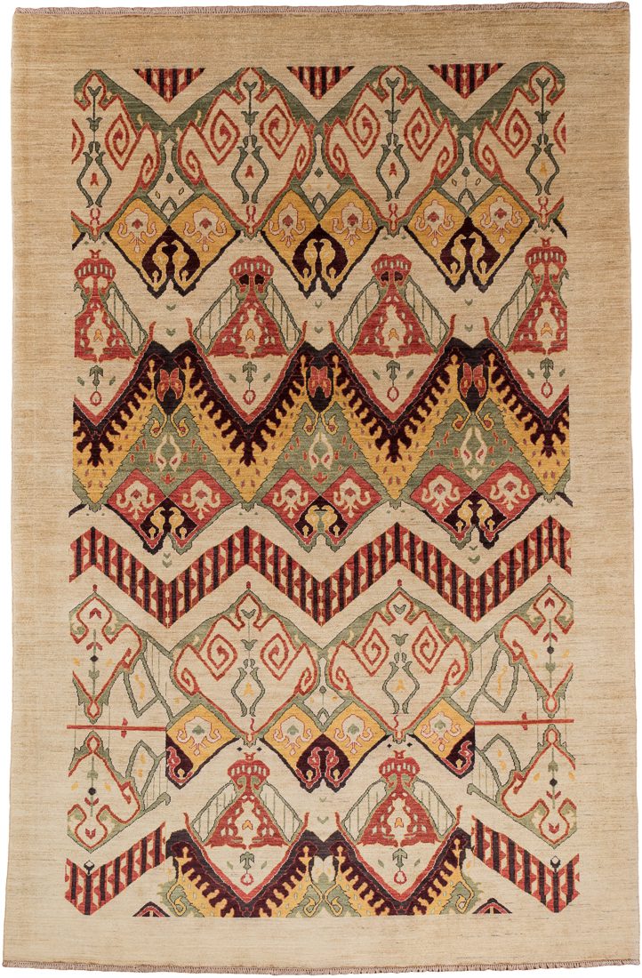 Luxury Textile Ikat Handwoven Rug