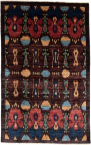 Ikat Very Fine Handwoven Afghan Rug
