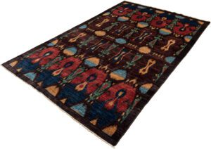 42335-Ikat_Very_Fine_Handwoven_Transitional_Rug-5'11''x9'4''-Afghanistan-3