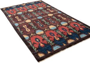 42335-Ikat_Very_Fine_Handwoven_Transitional_Rug-5'11''x9'4''-Afghanistan-4