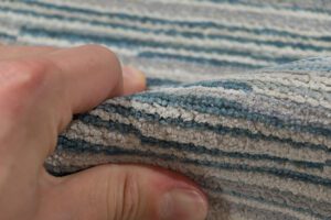 45936_UMD134A-Ultra_Fine_Stripes_Blue_Green_Ivory_Silk_Wool_Cotton_Handwoven_Rug-2'0''x2'0''-India-6