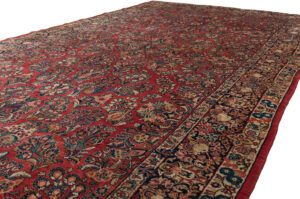Antique Sarouk Handwoven Rug