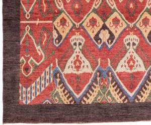 36109-Ikat_Fine_Luxe_Textile_Handwoven_Rug-5'8''x9'4''-Afghanistan-1-Border