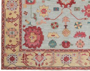 45872-Oushak_Luxe_Tribal_Handwoven_Rug-9'11''x13'10''-Afghanistan-1-Border