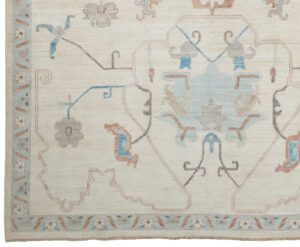 50931-Contemporary_Oushak_Handwoven_Tribal_Rug-10'3''x13'11''-Afghanistan-1-Border