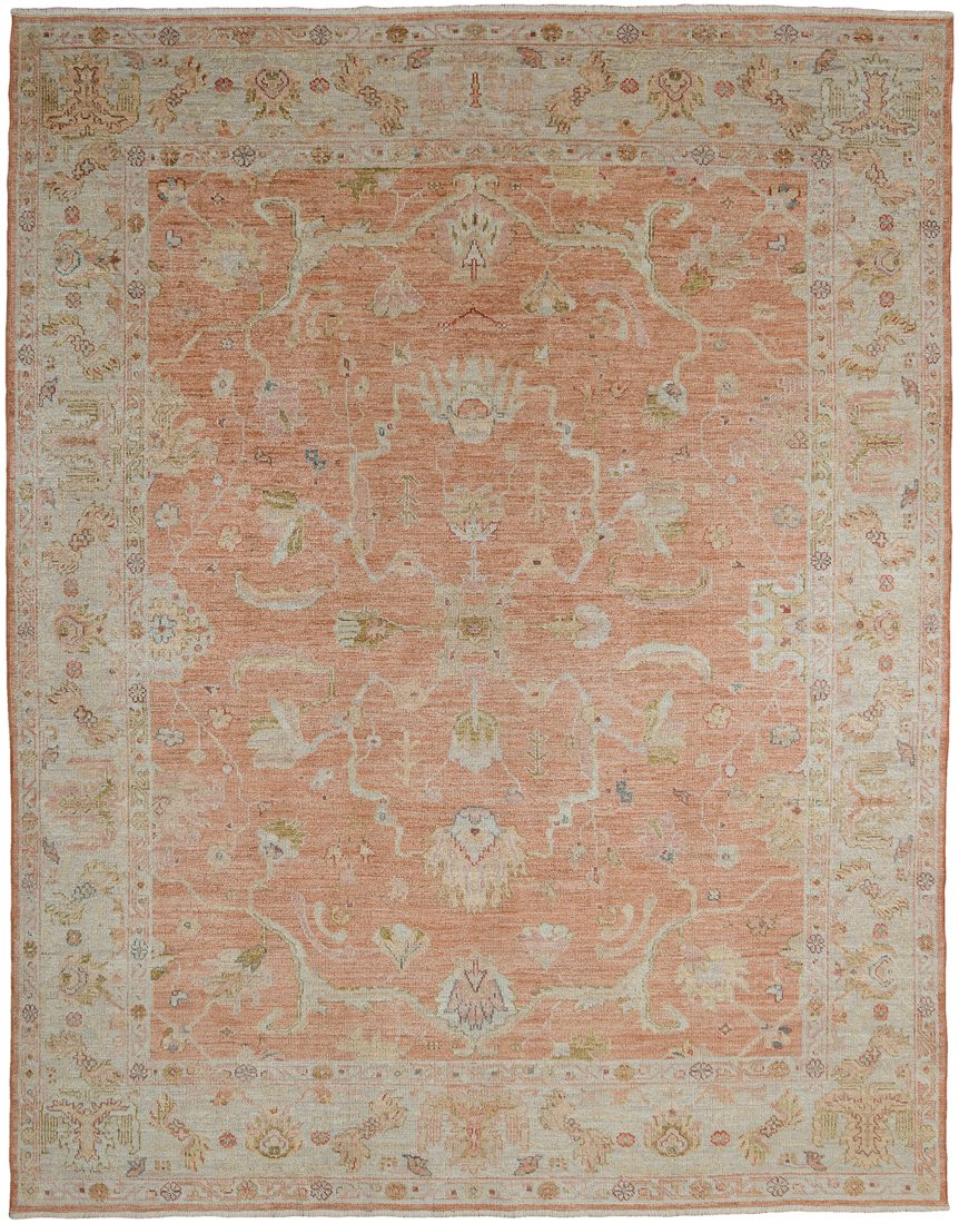 Turkish Angora Oushak Handwoven Rug