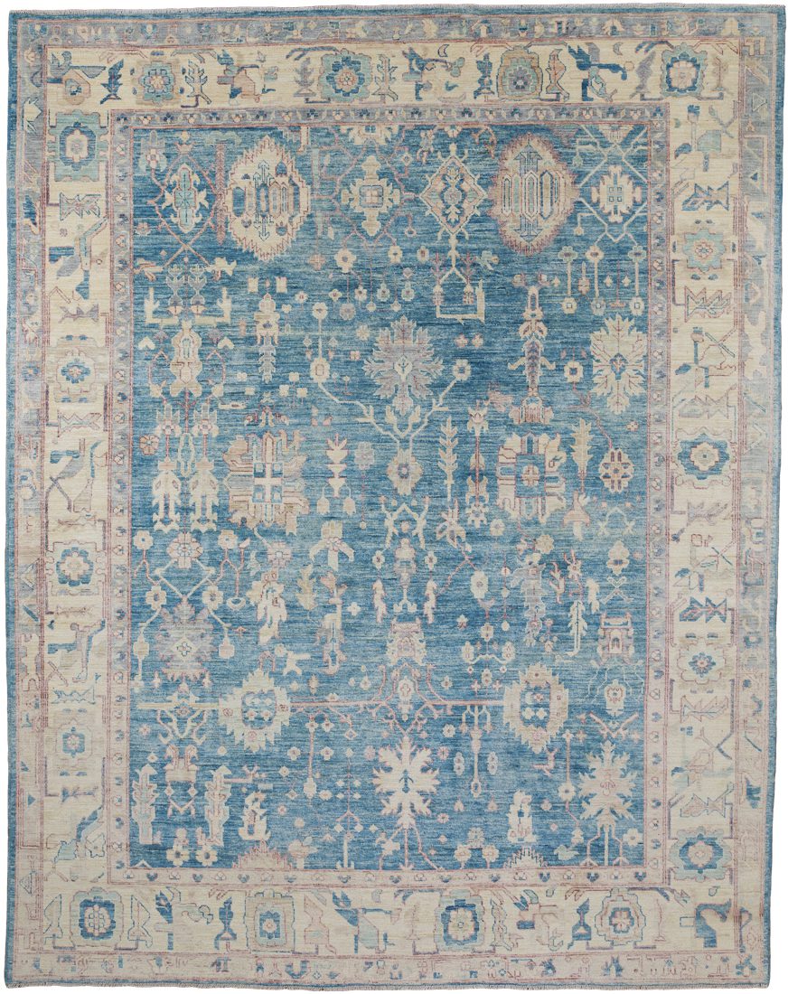 Oushak Transitional Handwoven Tribal Rug