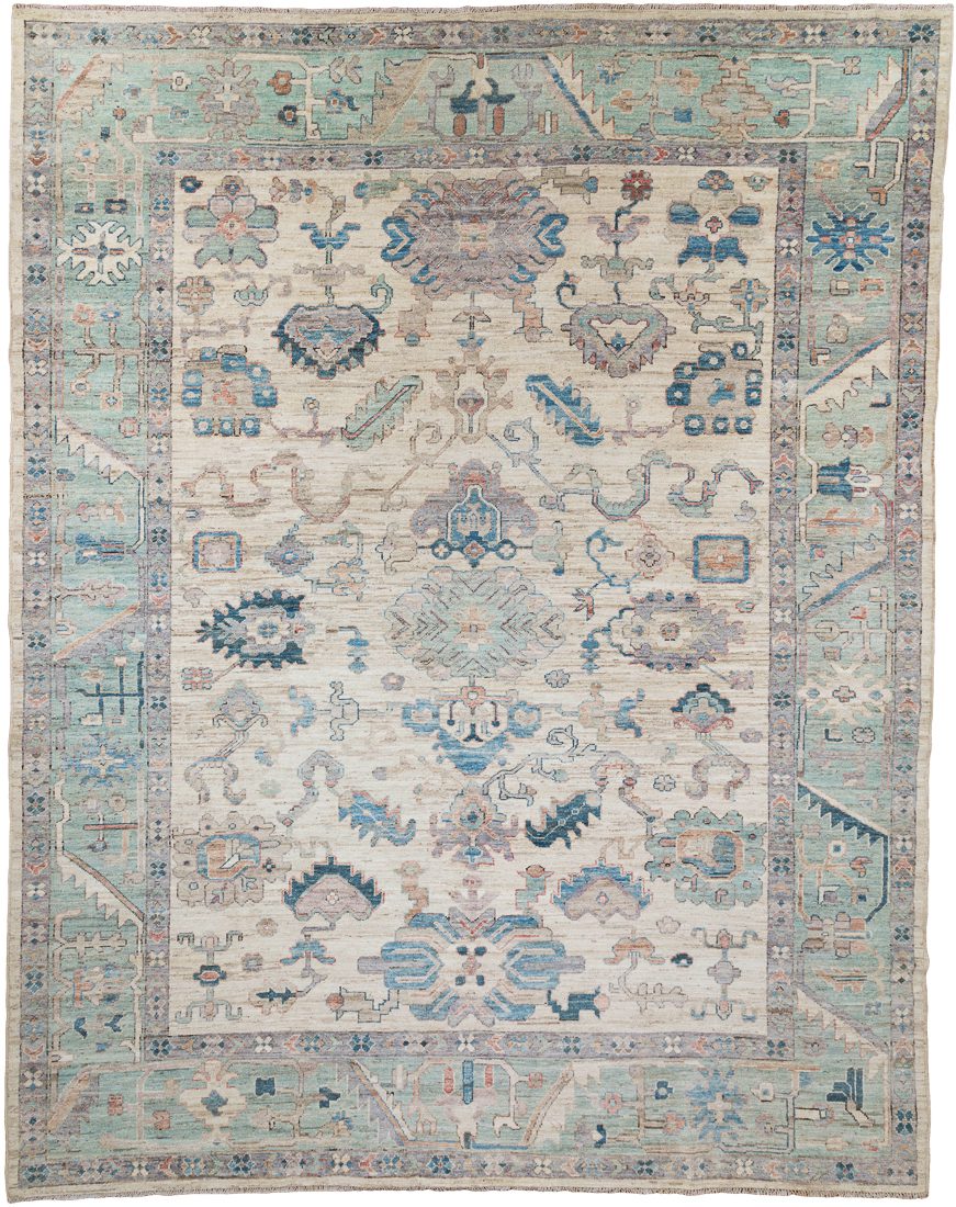 Oushak Transitional Handwoven Tribal Rug