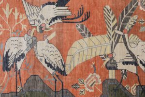 53489_BTR003A-Samarkand_Crane_Handwoven_Pictorial_Rug-9'4''x12'0''-Afghanistan-1-Center