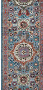 52240_BTR041A-Mamluk_Blue_Handwoven_Tribal_Rug-2'8''x19'6''-Afghanistan-1-Border