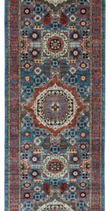 52240_BTR041A-Mamluk_Blue_Handwoven_Tribal_Rug-2'8''x19'6''-Afghanistan-1-Center
