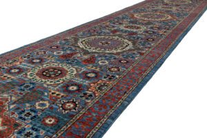 52240_BTR041A-Mamluk_Blue_Handwoven_Tribal_Rug-2'8''x19'6''-Afghanistan-4