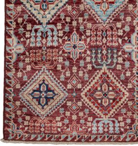 52270_BTR040A-Bakshaish_Handwoven_Tribal_Rug-1'11''x5'1''-Afghanistan-1-Border