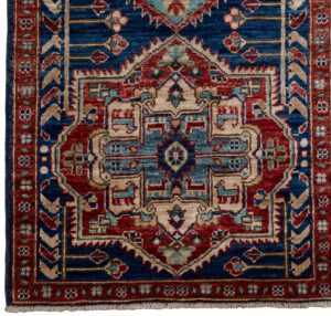 52272_BTR040A-Heriz_Handwoven_Tribal_Rug-2'0''x5'0''-Afghanistan-1-Border