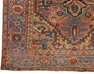 25905-Antique_Heriz_Handwoven_Rug-8'6''x10'10''-Persia-1-Border