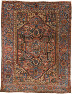 Antique Persian Heriz Handwoven Rug