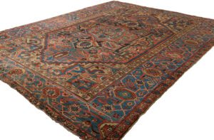 Antique Persian Heriz Handwoven Rug