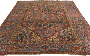 Antique Persian Heriz Handwoven Rug