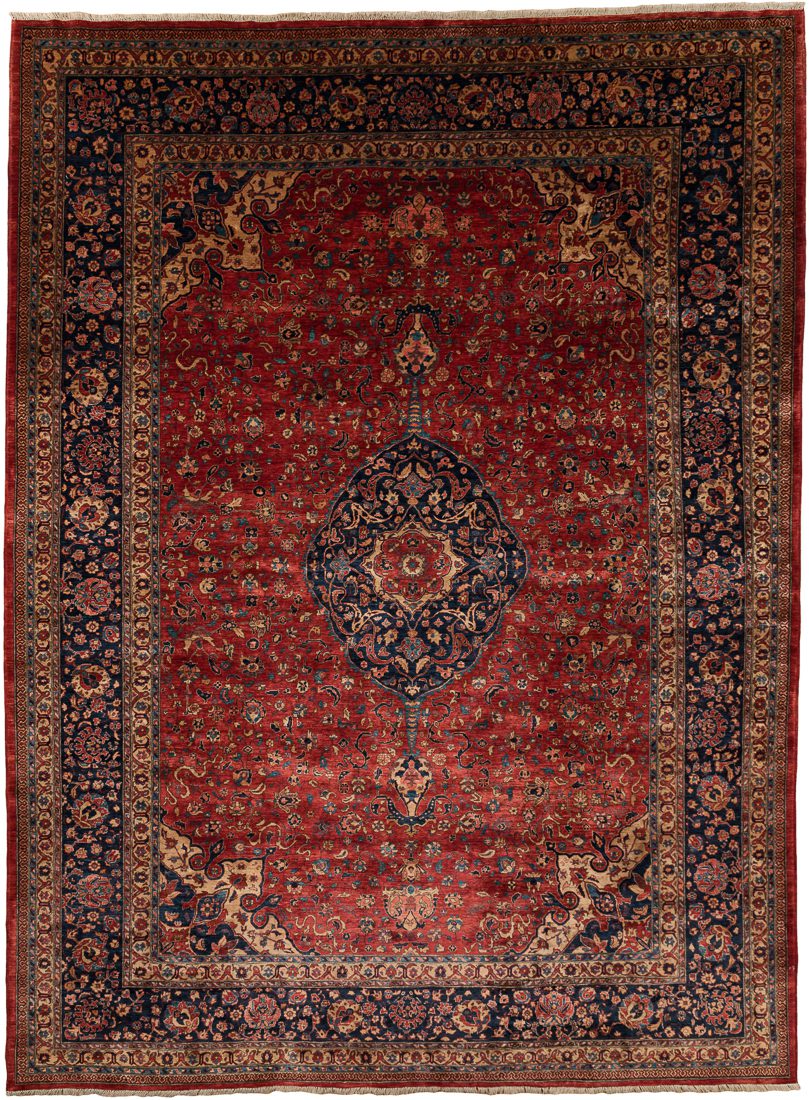 Afghan Mohtasham Kashan Handwoven Tribal Rug