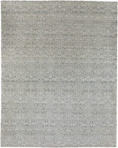 Tibetan wool and silk handwoven contemporary rug