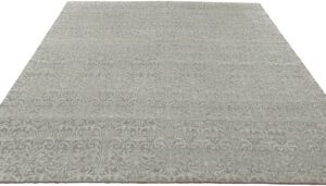 Tibetan wool and silk handwoven contemporary rug