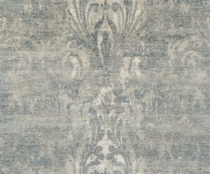 38811_KAN136A-Tibetan_Flore_Blue_Gray_Ivory_Handwoven_Rug-8'0''x10'0''-Nepal-1-Center