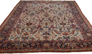 Antique Persian Heriz Handwoven Rug