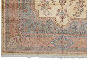 32289-Persian_Kerman_Semi-Antique_Handwoven_Rug-12'7''x15'3''-Iran-1-Border