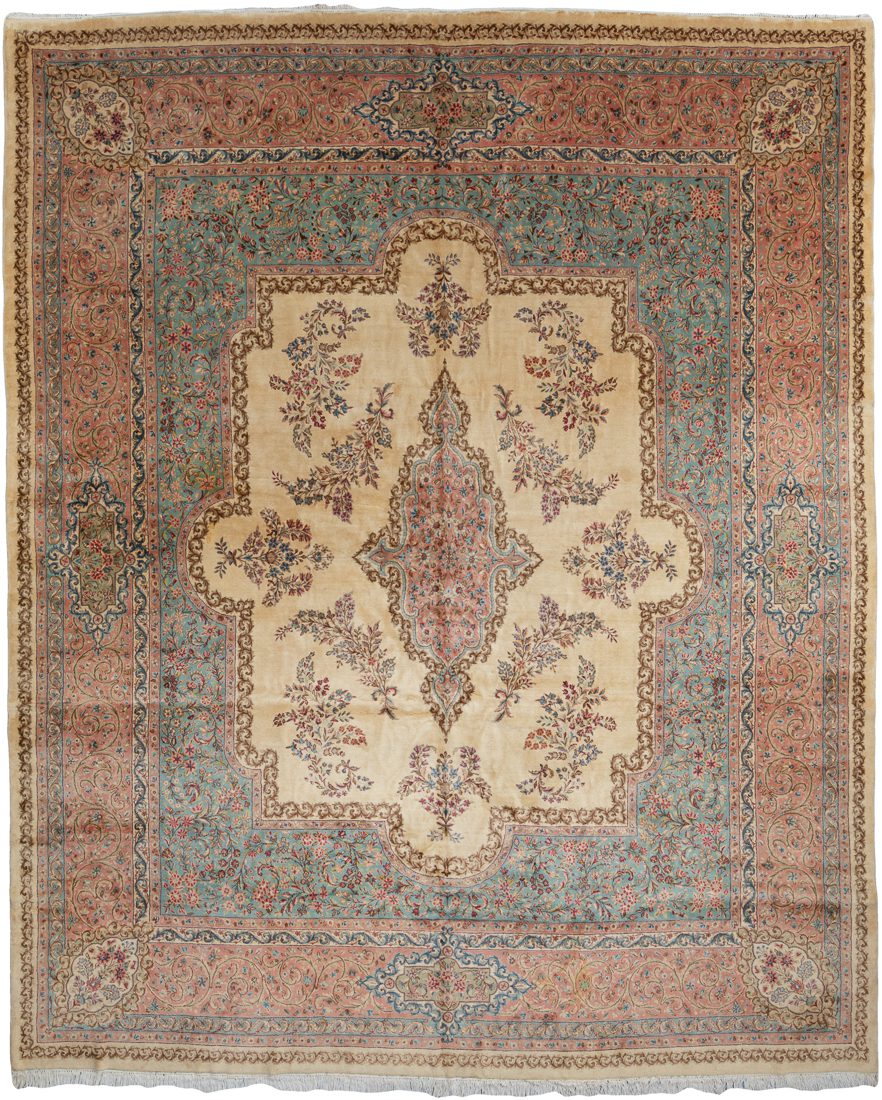 Persian Kerman Semi Antique Handwoven Rug