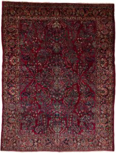 Antique Sarouk Handwoven Rug
