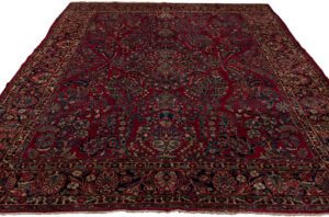 Antique Sarouk Handwoven Rug