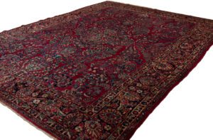 Antique Sarouk Handwoven Rug