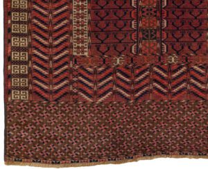 40631-Antique_Turkmen_Yomut_Ensi_Handwoven_Rug-3'9''x5'5''-Turkmenistan-1-Border