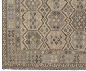 48263-Contemporary_Afghan_Maimana_Reserve_Kilim_Reversible_Wool_Rug-6'6''x9'9''-Afghanistan-1-Border