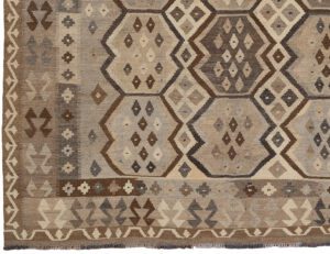 48265-Contemporary_Afghan_Maimana_Reserve_Kilim_Reversible_Wool_Rug-6'7''x9'9''-Afghanistan-1-Border