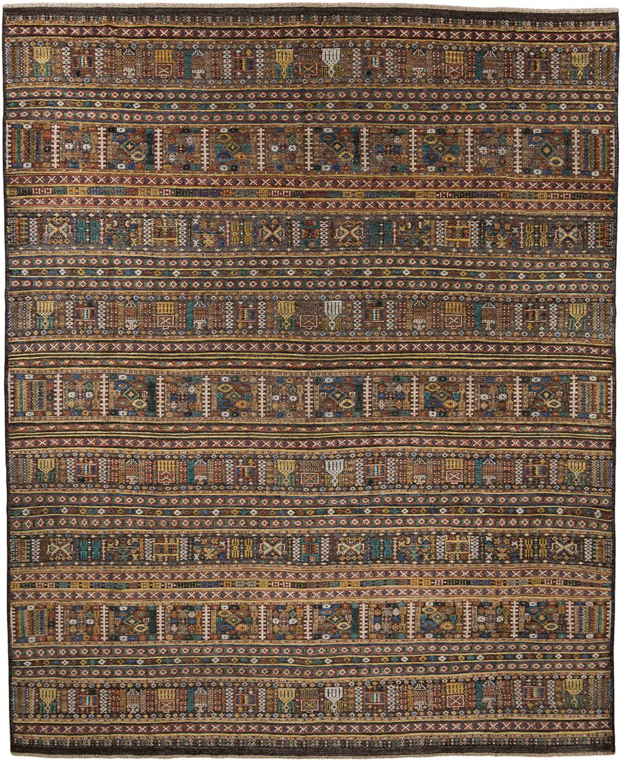 Afghan Hand Knotted Modern Village Textured Rug