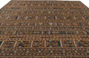 Afghan Hand Knotted Modern Village Textured Rug
