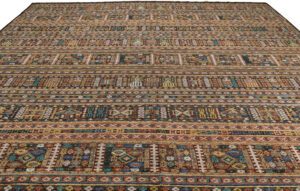 Afghan Hand Knotted Modern Village Textured Rug