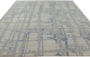 Tibetan Handwoven wool and Silk Nepal Rug