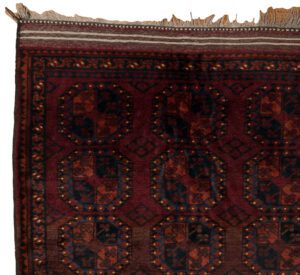 22958-Antique_Bokara_Fine_Handwoven_Tribal_Rug-4'2''x7'8''-Afghanistan-1-Border