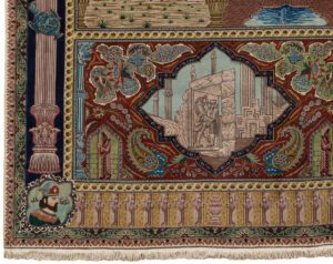 33173-Persian_Tabriz_Fine_Pictorial_Handwoven_Rug-6'0''x8'6''-Persia-1-Border
