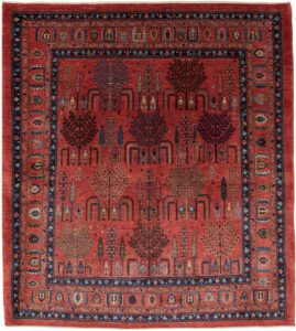 Persian Khamsehbaf Handwoven Village Rug